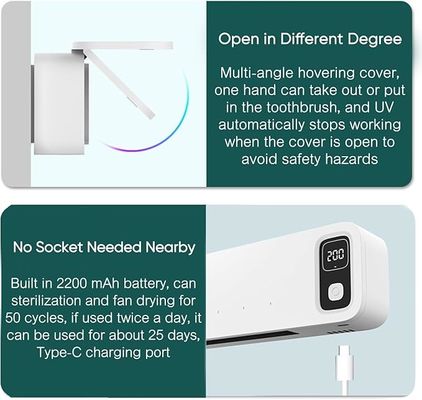witte Smart Tandborstel Desinfectie Case Met IPX7 Waterdicht En RoHS Certificering