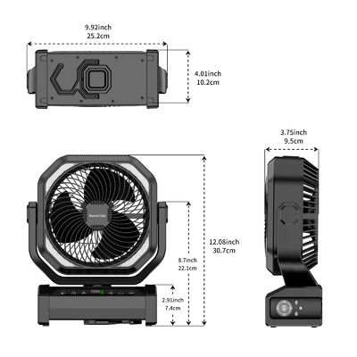 Socool Fan Draagbare 20000mAh afstandsbediende multifunctionele buitenkamperventilator