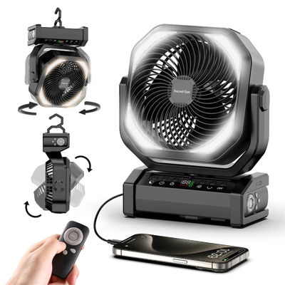Afstandsbediening Draadloze buitenventilator oplaadbaar 20000 MAh Met LED-licht