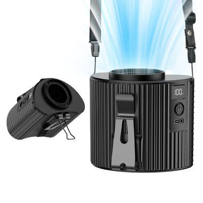 Socool Ventilator Mini Neck Outdoor Usb Led Waist Clip Ventilatoren Draagbaar Oplaadbaar 4000MAh
