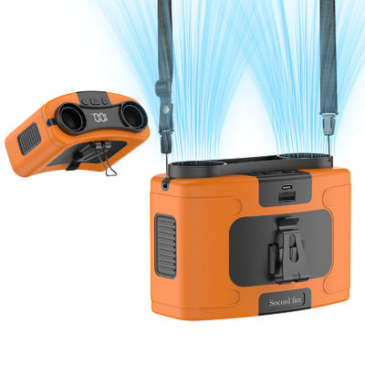 Socool ventilator Draagbare 20000mAh draagbare ventilatoren Mini oplaadbare Clip Waist ventilator
