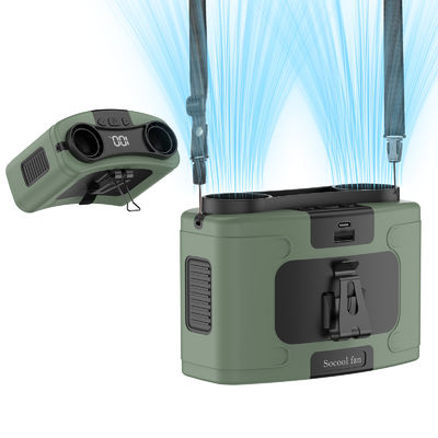 Socool ventilator 20000mAh Mini oplaadbare draagbare noodstroomclip taille ventilator type-c superwind superstille tafelventilator